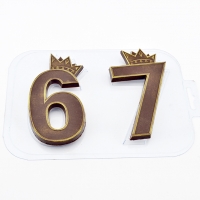 Форма для шоколада "Цифры с короной" 6-7