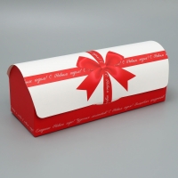 Коробка для кекса "Бант" 9х9х24 см