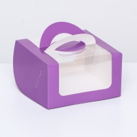 Коробка для бенто 14х14х8 см "Сиреневая"