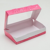 Коробочка для сладостей Розовая 20х12х4 см