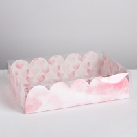 Коробочка для сладостей с прозрачной крышкой 20x30 см "Love"