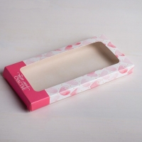 Коробка для шоколадной плитки Белая 17х8,8х1,5 см