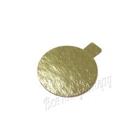Подложка 1,5 мм с держателем Круг 8 см золото-жемчуг
