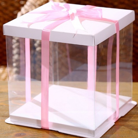 Коробка для торта 30х30х25 см Белая