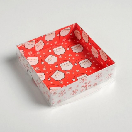 Коробка для пряников "Снежинки/Санта"