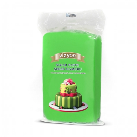 Сахарная мастика Vizyon зеленая 1 кг