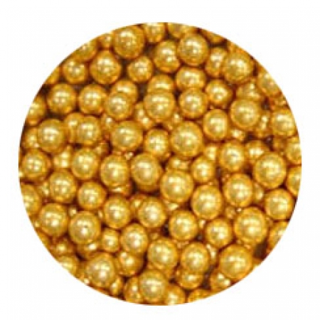 Сахарная посыпка Шарики 5 мм золото