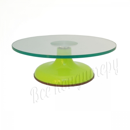 Поворотный столик стеклянный 30 см Зеленый