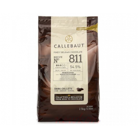 Шоколад темный (54,5%) в галетах 2,5 кг Callebaut