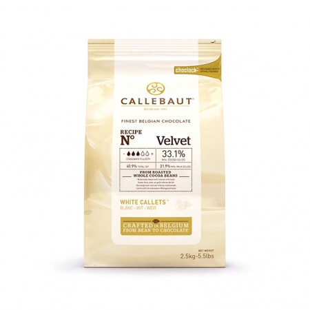 Шоколад белый Velvet в галетах 2,5 кг  Callebaut